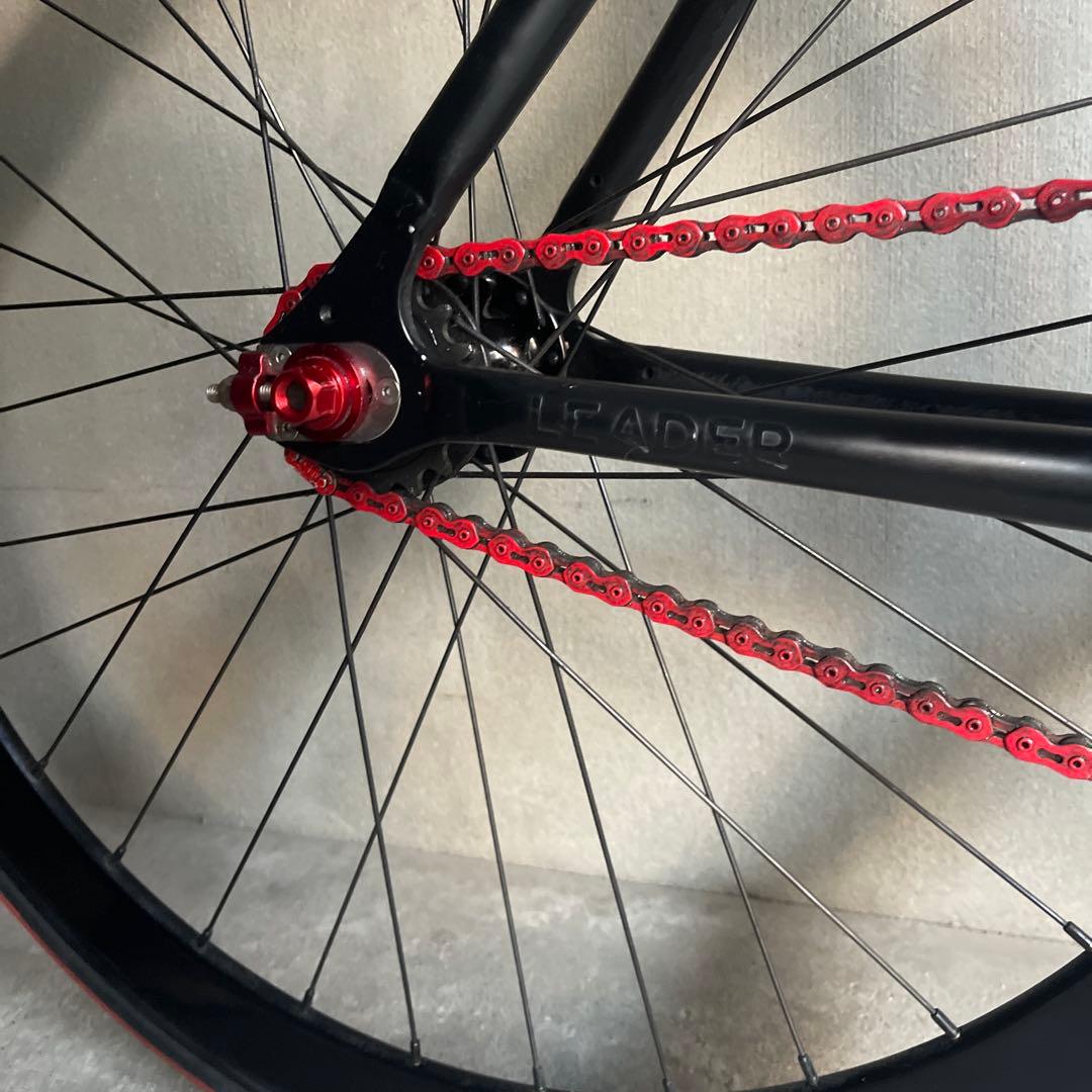 関東圏限定販売　美品　LEADER 725 ピストバイク ブラック/レッド