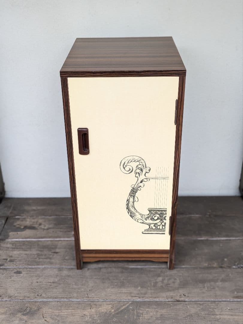 昭和レトロ 木製レコードラック　木製キャビネット　電話台　古道具 古家具