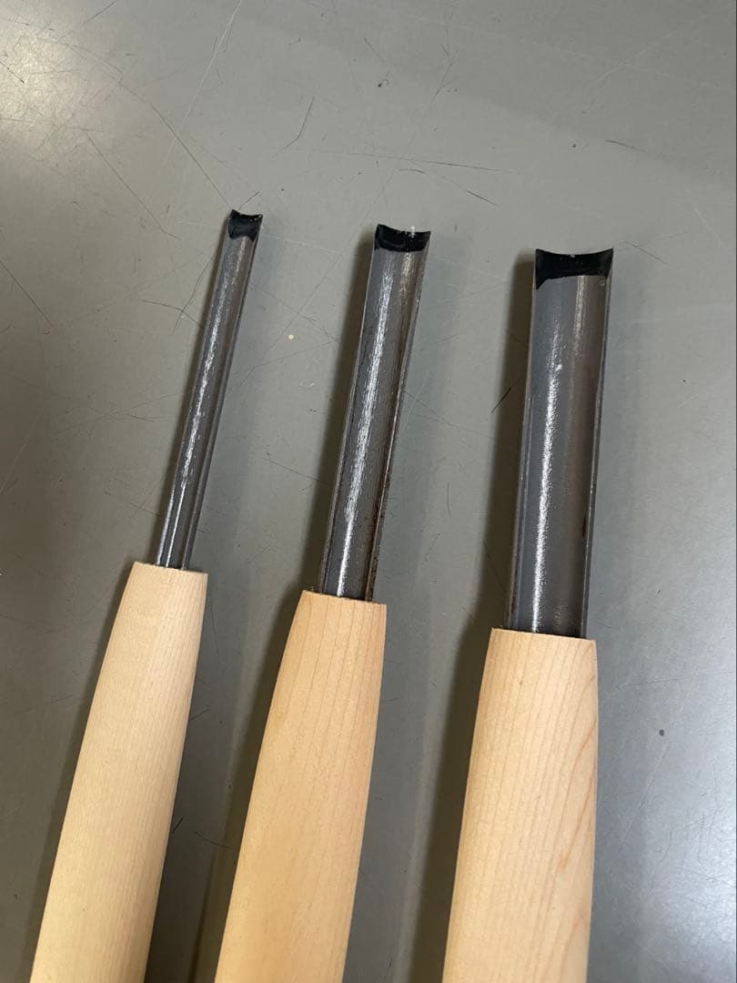 御料理用むきもの刀　十本組　ケース付き　彫刻刀　未使用【汚れあり】