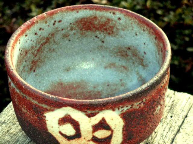 ♥鼠志野　茶碗　在銘　桐箱付き