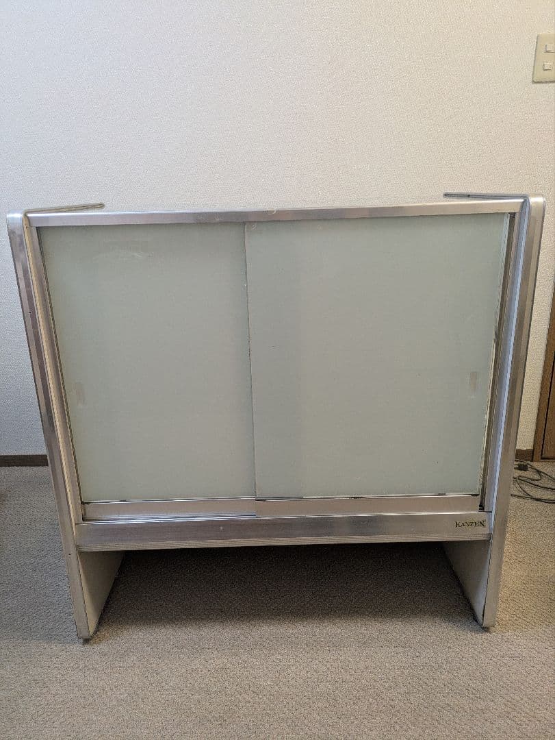 ヴィンテージ ガラスショーケース 陳列棚 照明付き中型 レトロ