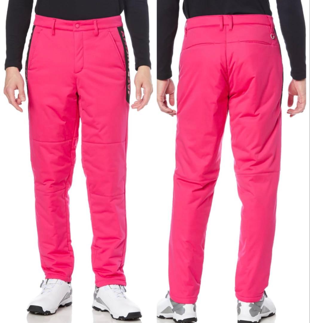 新品 パーリーゲイツ ジャックバニー PEスムース 中綿パンツ(6)LL/ピンク