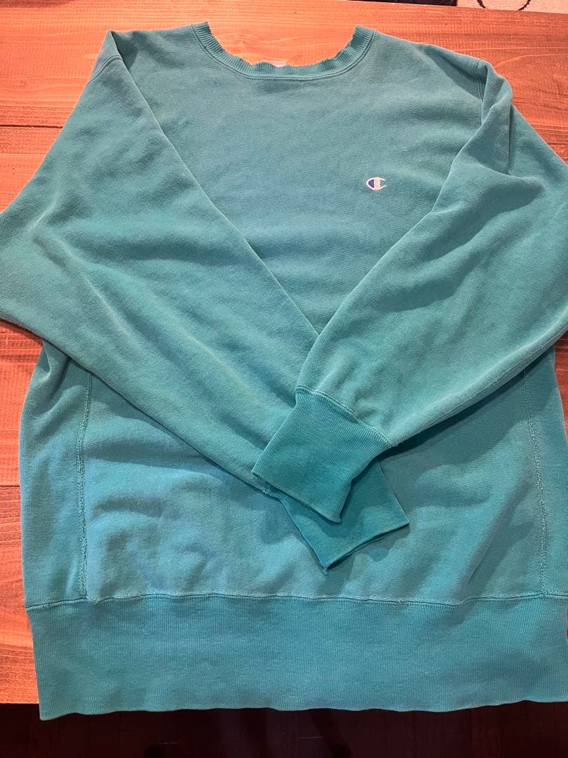【古着】Champion Reverse Weave X-Lターコイズ