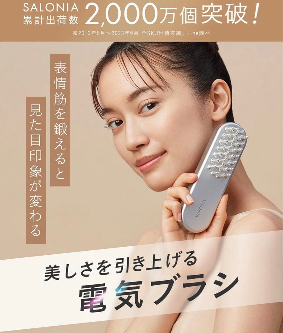 【 美品 】 SALONIA EMS LIFT BRUSH シルバー