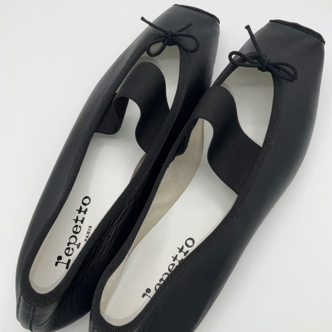 試着のみ●レペット●箱付 バレエシューズ サイズ41 ストラップ ブラック