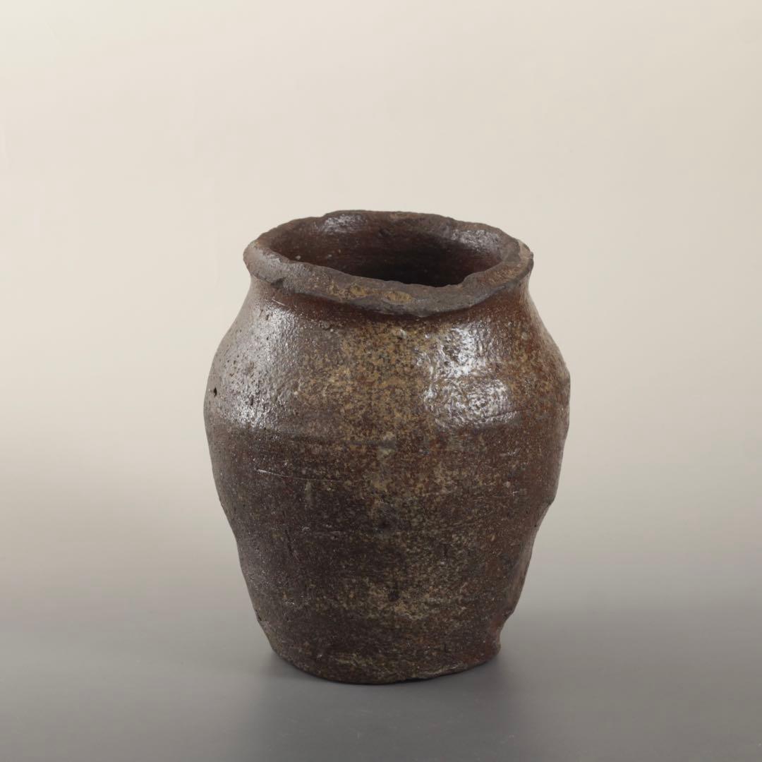 常滑焼 壺 下駄底 窯印 希少サイズ 室町〜桃山 常滑壺 古美術 古道具