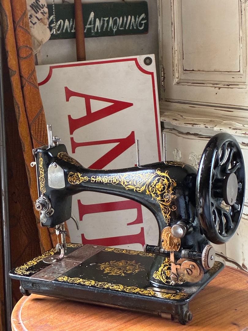 フランス　アンティーク　シンガー　Singer ミシン　1800年代　美品　レア