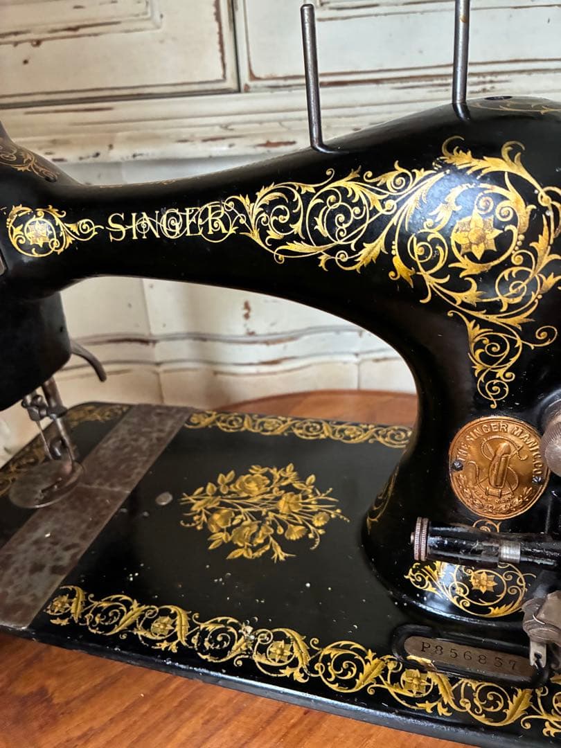 フランス　アンティーク　シンガー　Singer ミシン　1800年代　美品　レア