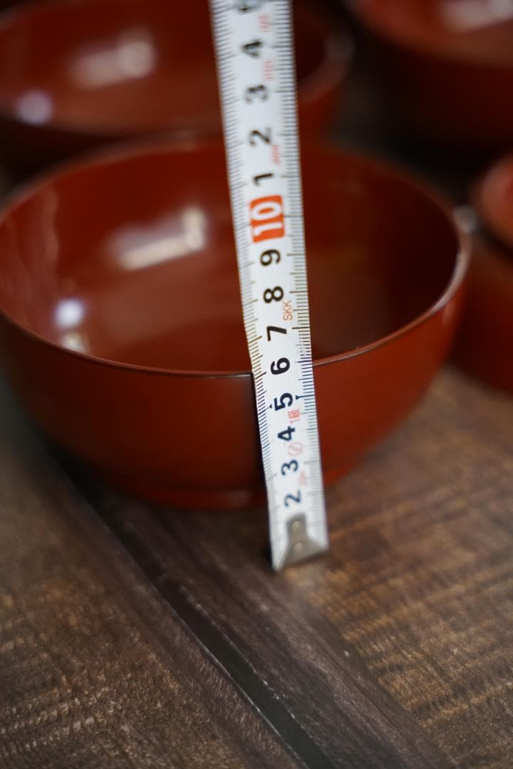 輪島塗　根来塗り　廣椀　雑煮椀　５客　塗師作