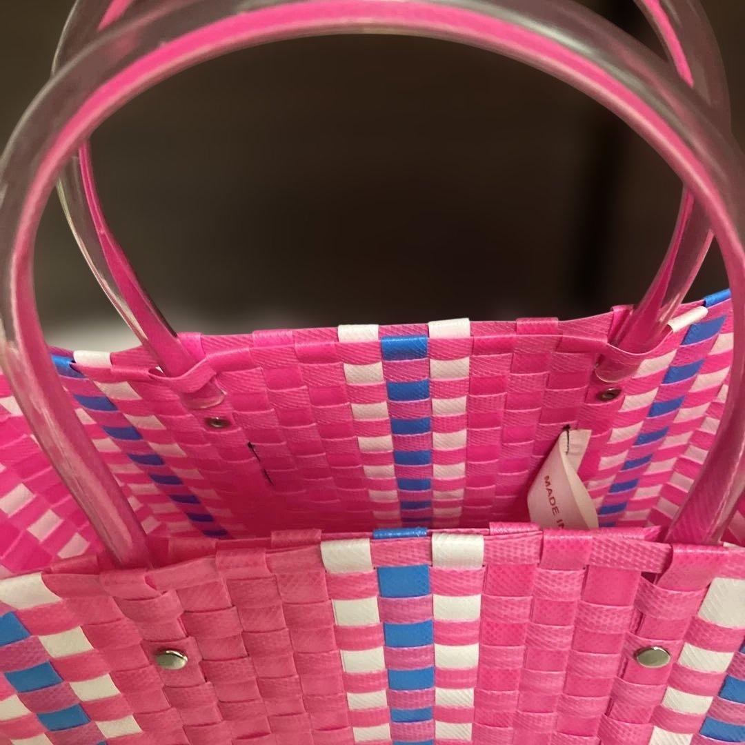 【メルカリ最安値】マルニ marni カフェフラワーバッグ　かごバック　ピンク