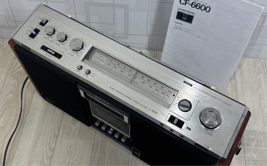 動作品｜SONY ラジカセ　CF-6600 昭和レトロ名機　ラジオ レア！