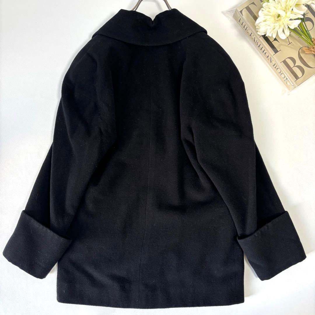 【希少デザイン】クロエ ウールコート ピーコート ジャケット ブラック 40