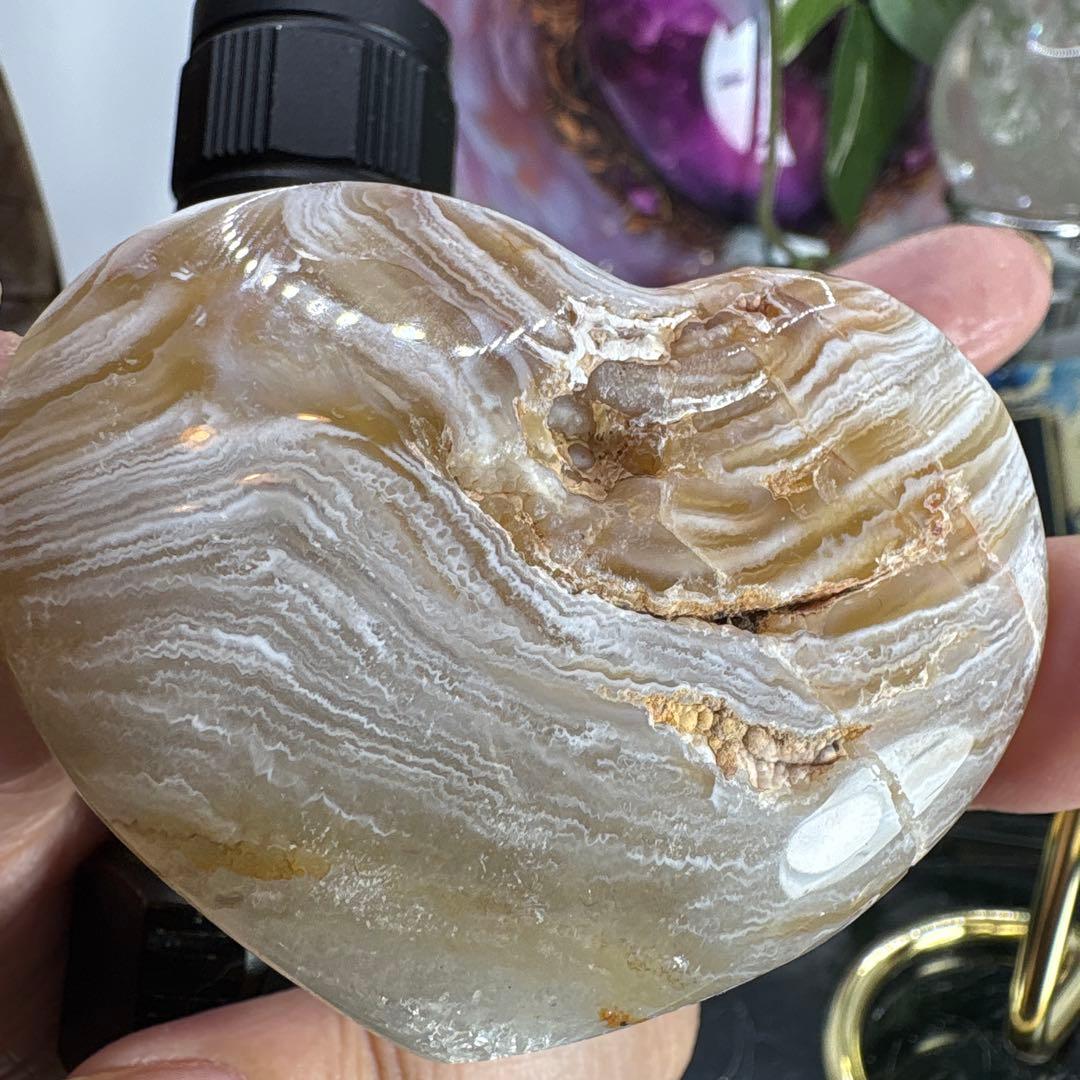 ホワイトアメジストハート♡♡No.♡1418