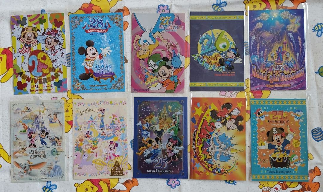 ディズニーポストカードまとめ売り　TDS TDL　アニバーサリー