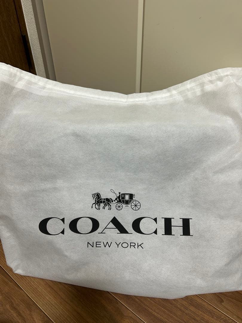 COACH グレー レザー ビジネスバッグ