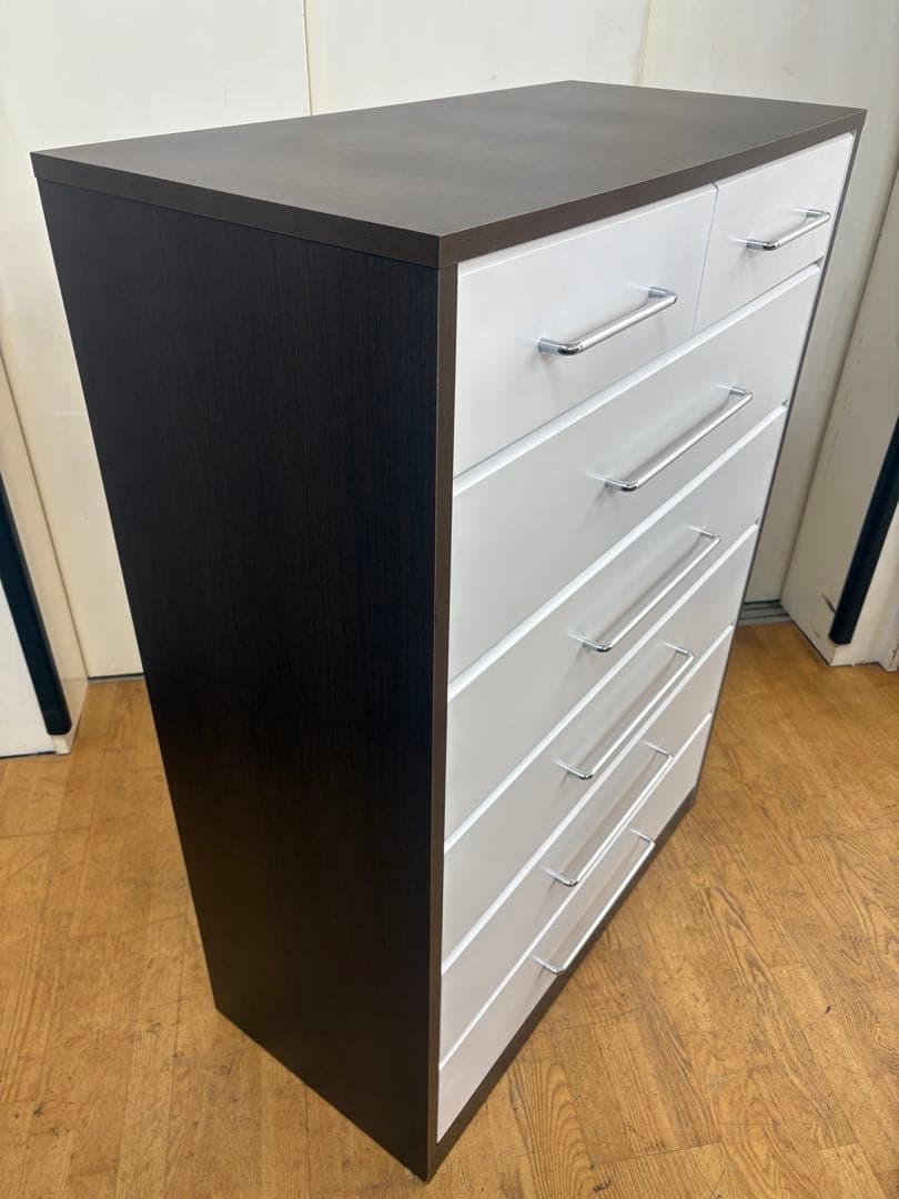 M111 ハイチェスト 幅905mm ホワイト/ダークブラウン