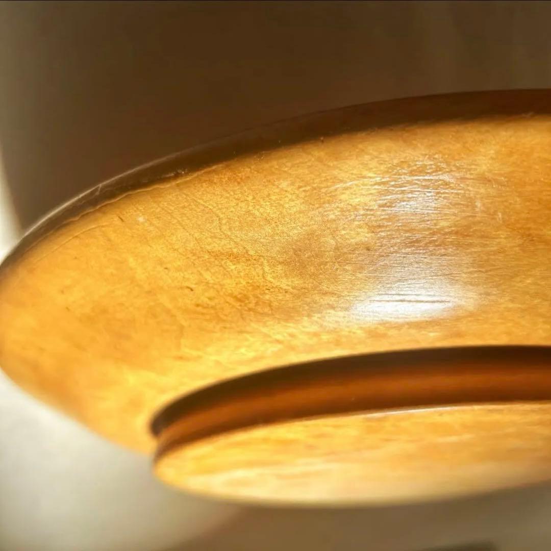 蚤の市　北欧　木製　ブレッドプレート　ワイドリム　コンポティエ　パン皿