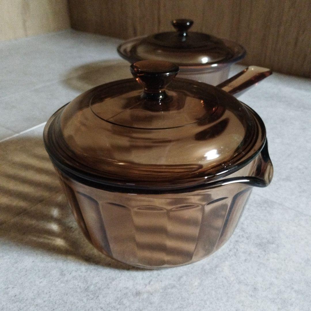 【未使用】ビジョン　コーニング　USA　片手鍋　キャセロール　2点