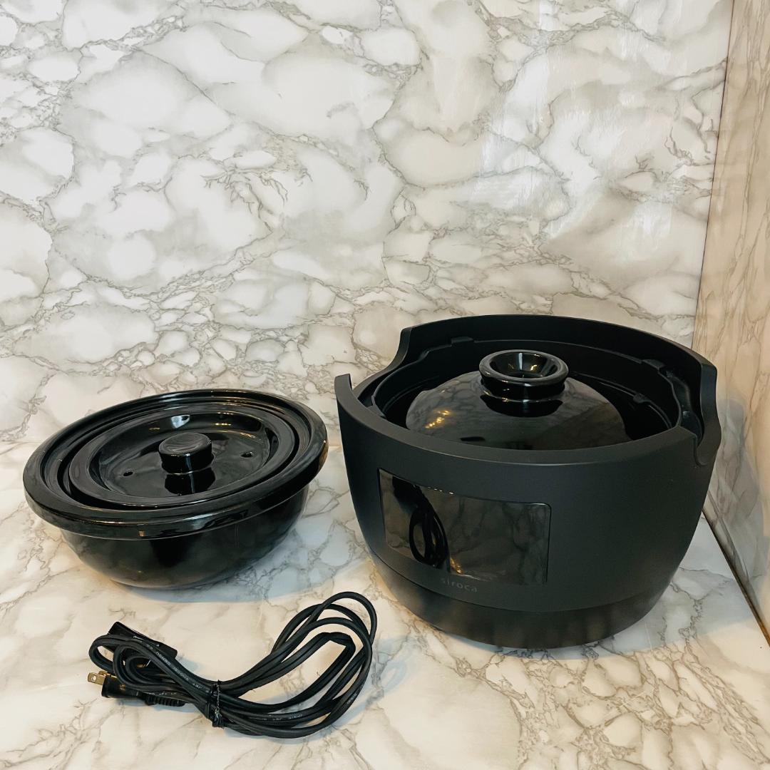 長谷園×siroca 全自動炊飯土鍋 かまどさん電気 3合炊き SR-E111