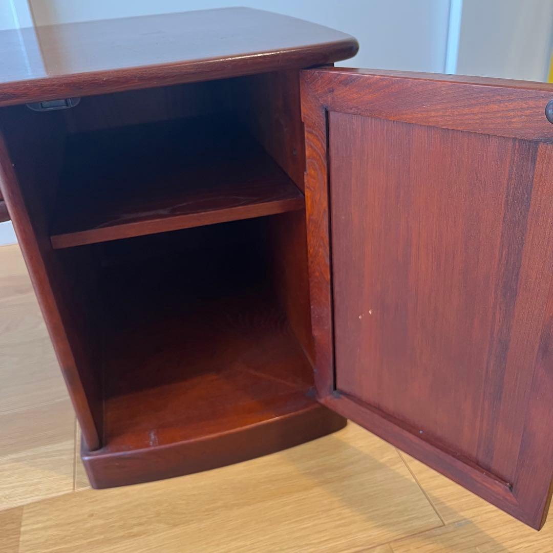 【karimoku】文机 ライティングデスク レトロ 書斎机 収納付き 木製