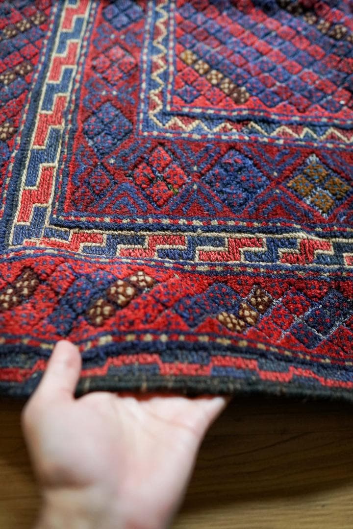 アフガニスタン オールド マシュワニ 手織りキリム トライバルラグ