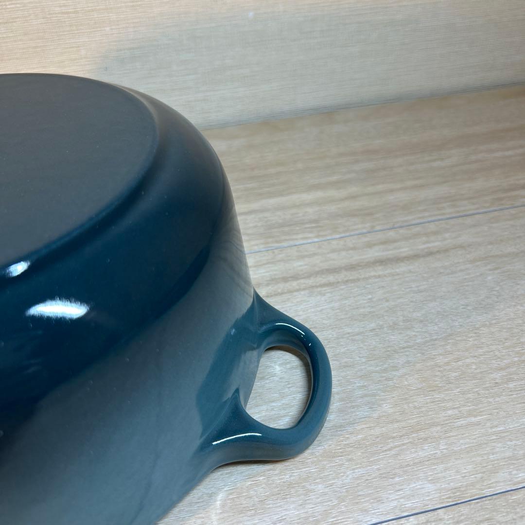 ルクルーゼ　ココットロンド　20cm マリンブルー　両手鍋　鍋