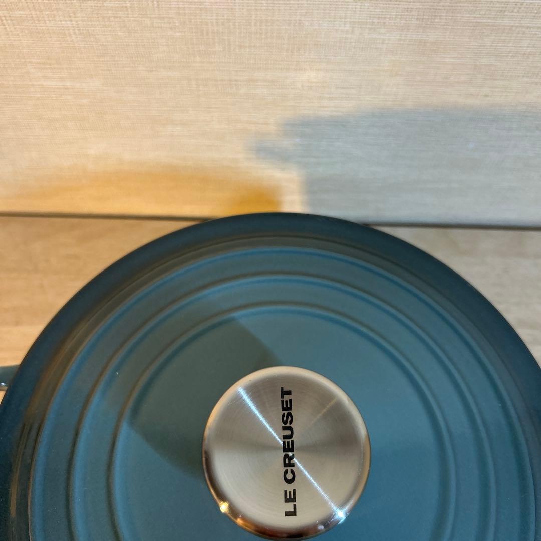 ルクルーゼ　ココットロンド　20cm マリンブルー　両手鍋　鍋