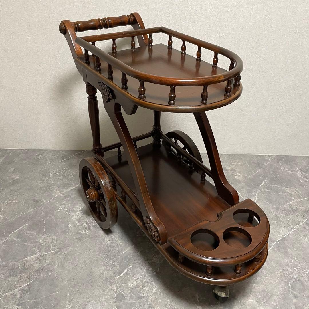 希少　アンティーク トロリーワゴン ワインラックワゴン　キッチンワゴン