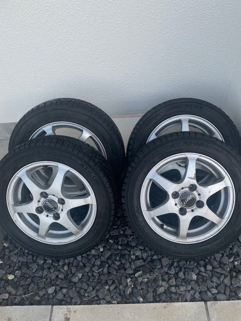 スタッドレスタイヤ、ホイールセット155/65/13