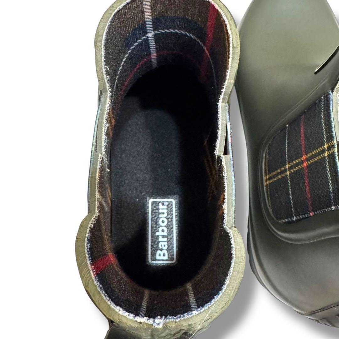 極美品 現行品 BARBOUR バブアー ショートレインブーツ タータンチェック