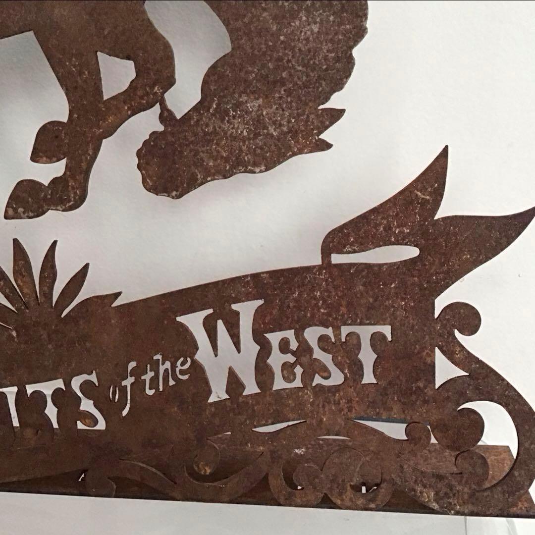 ビンテージ カウボーイ 鉄製 看板 ディスプレイ Cowboy