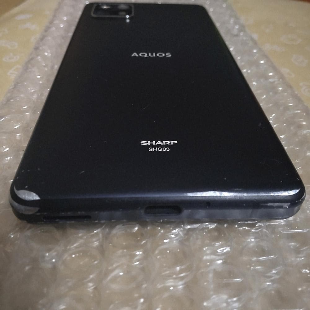 【難有り】SHARP AQUOS sense5G SHG03 ブラック
