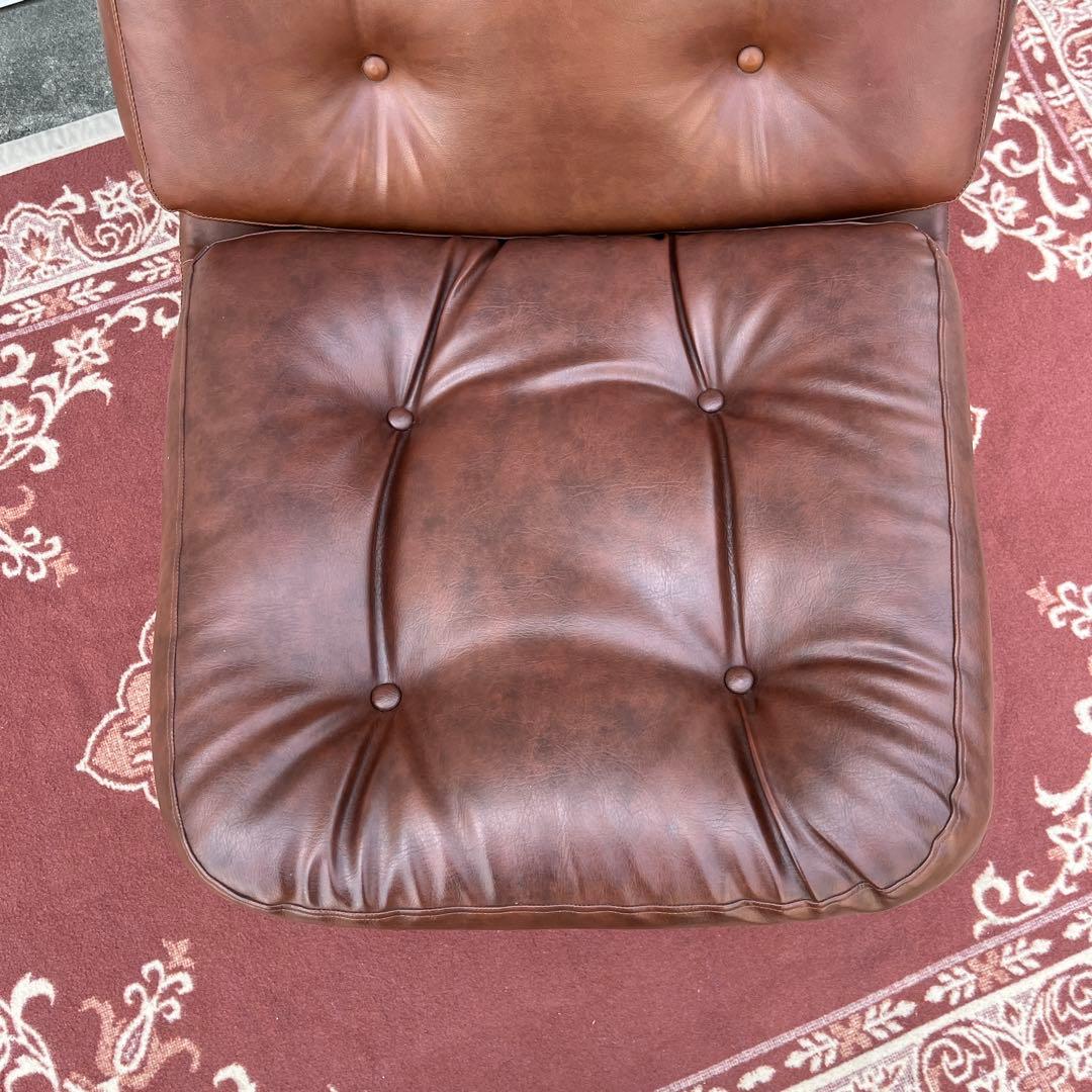 ミッドセンチュリー当時物◾️チトセ ラウンジソファー ラウンジチェア 茶ブラウン