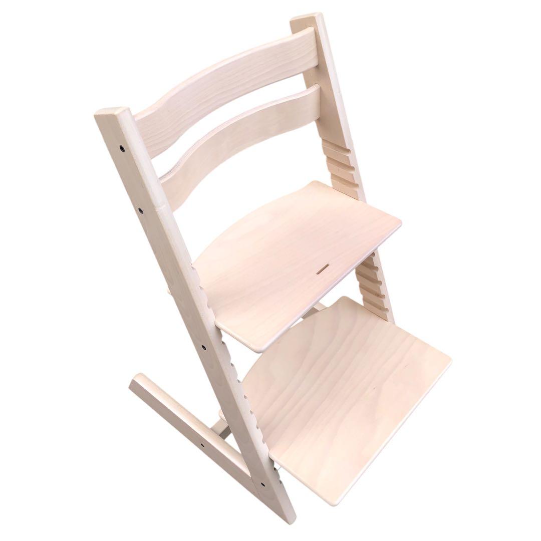 【組み立てたまま発送】美品! ストッケ トリップトラップ ホワイトウォッシュ