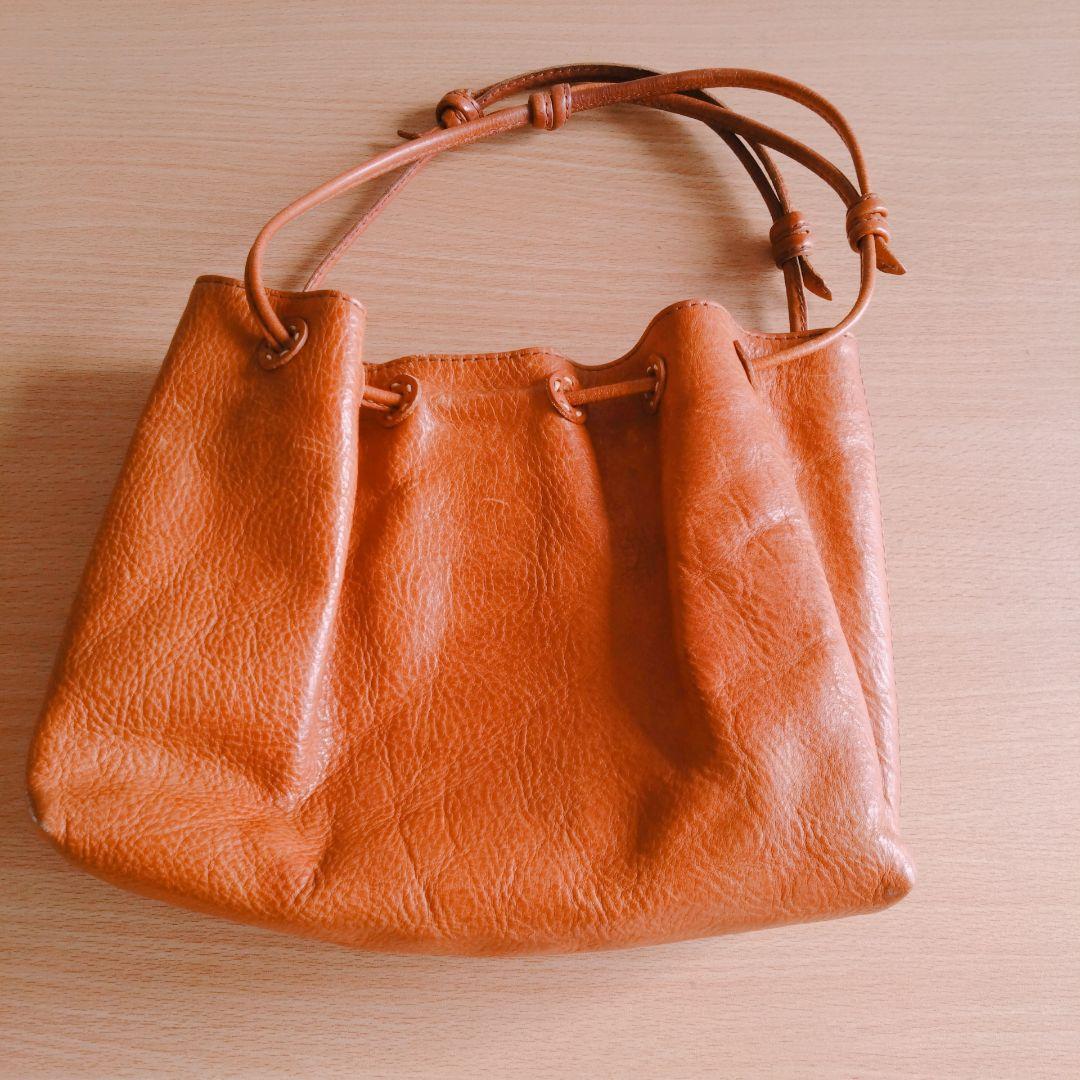 セール！！美品ゲンテン　レザー　ハンドバッグ　ブラウン