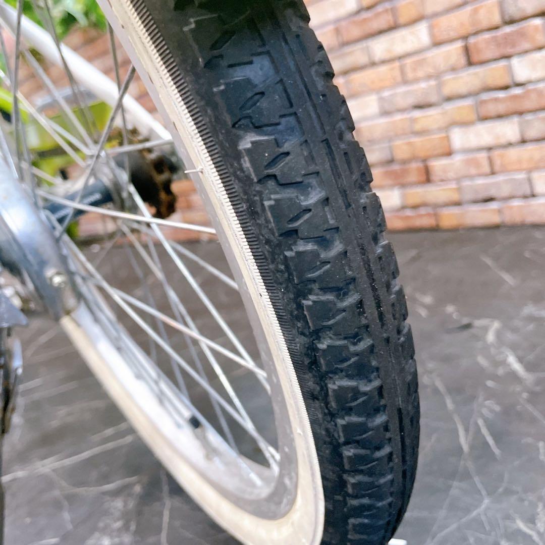 【42】子供用自転車 子供車 picolina ホワイト×黄緑 20インチ