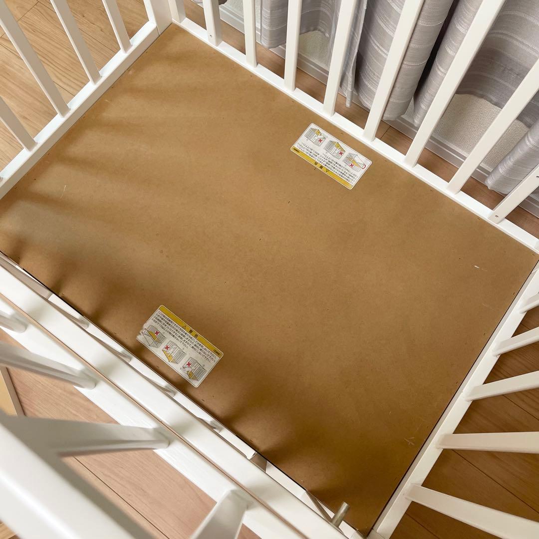 【直接引き取り限定★滋賀県】KATOJI カトージ　ベビーベッド　ミニ　ホワイト