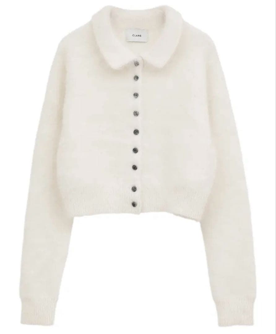新品タグ付き　CLANE アンゴラ　ショートニットカーディガン