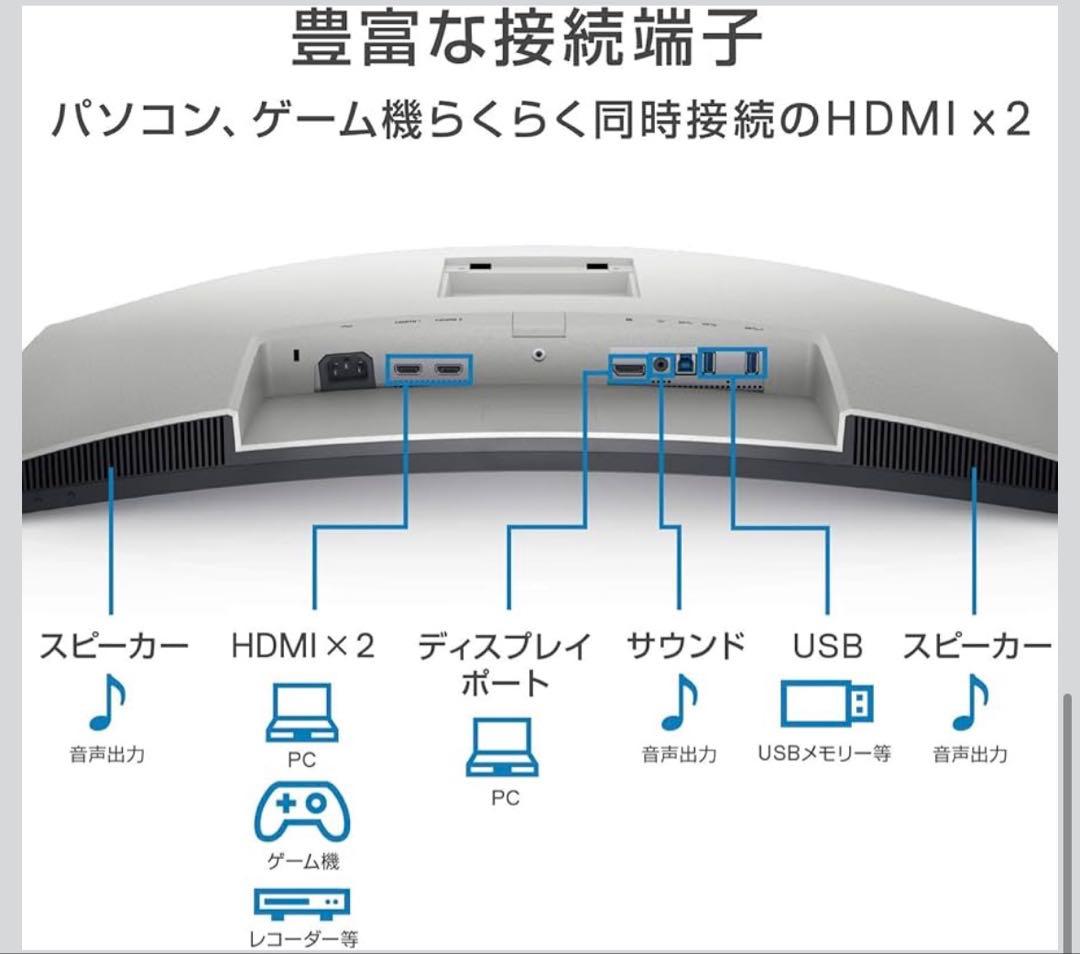 DELL 曲面4Kモニター s3221qs