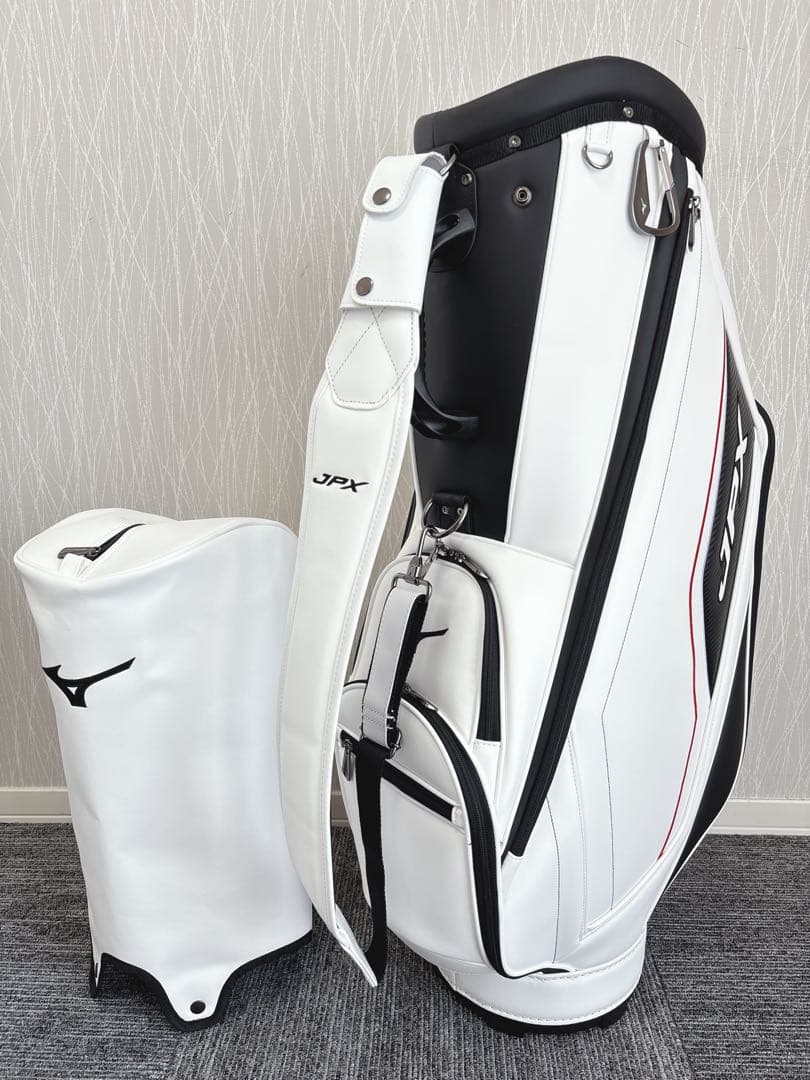 極美品❗️MIZUNO/ JPXアスリート 合成革製 迫力の9型キャディバッグ