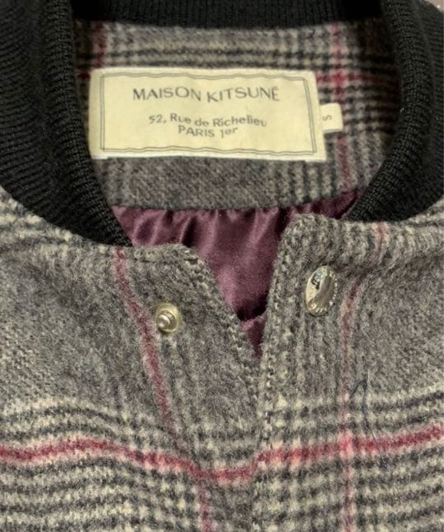 メゾンキツネ 18AW CHECK WOOLEN TEDDY Sサイズ