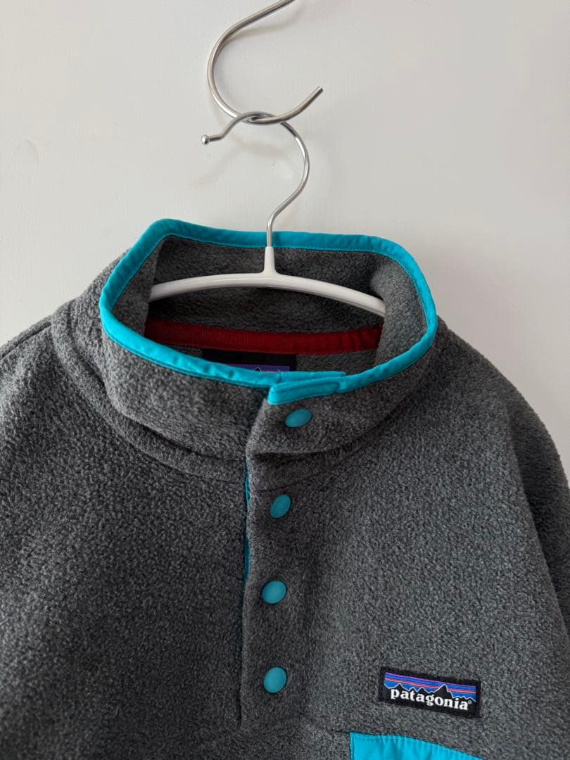 patagonia スナップT シンチラ フリースジャケット グレー ミント M