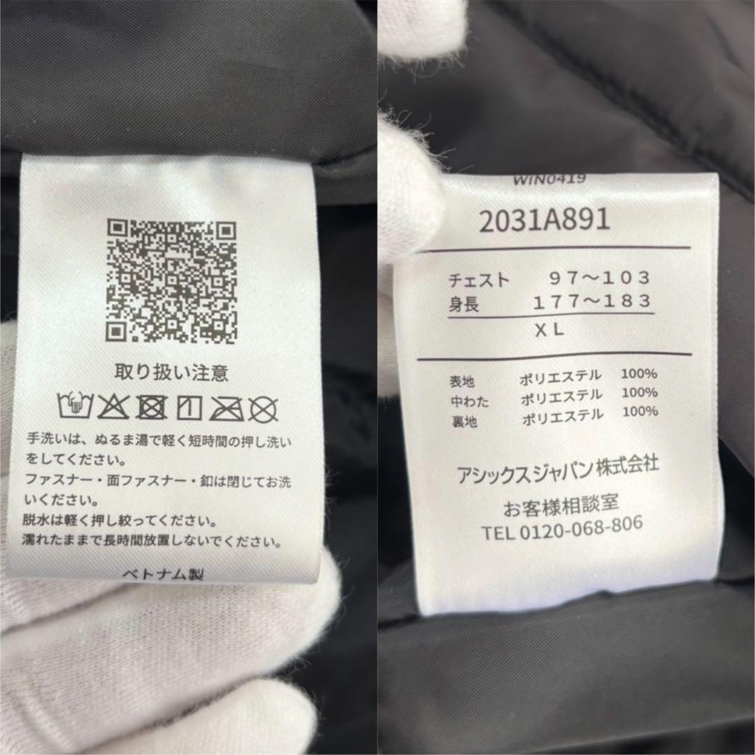 【新品未使用】 アシックス 現行モデル ベンチコート ロゴプリント