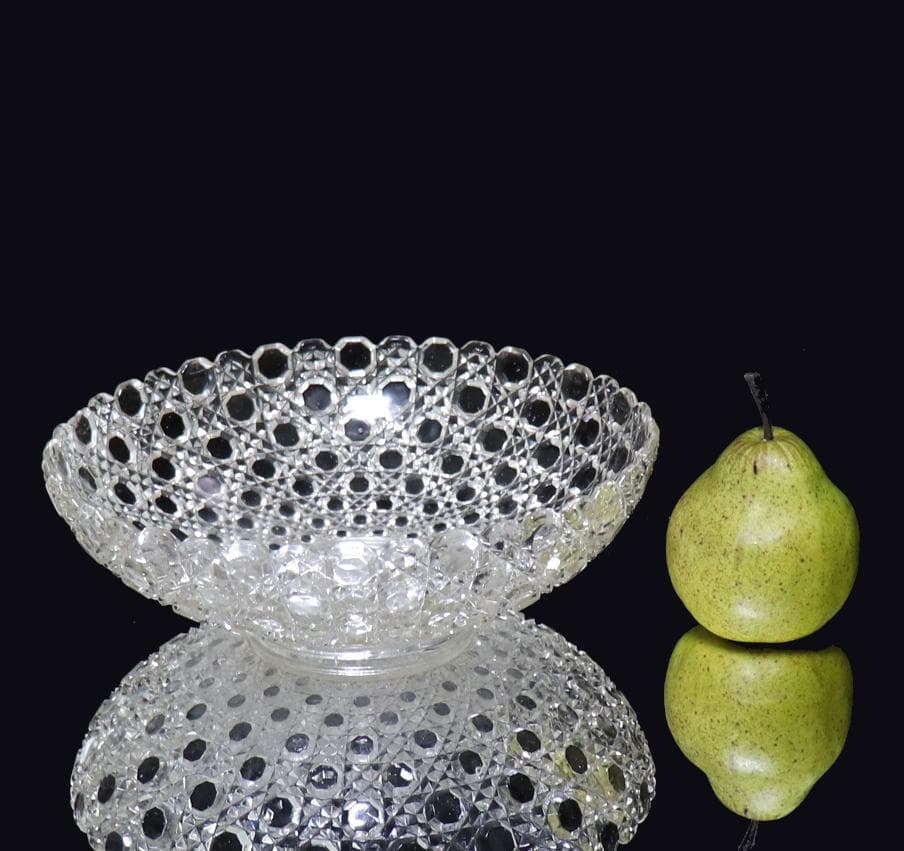 オールド・バカラ 1890年 ディアマン・ピエーリー 23cm 大型鉢 菓子入れ