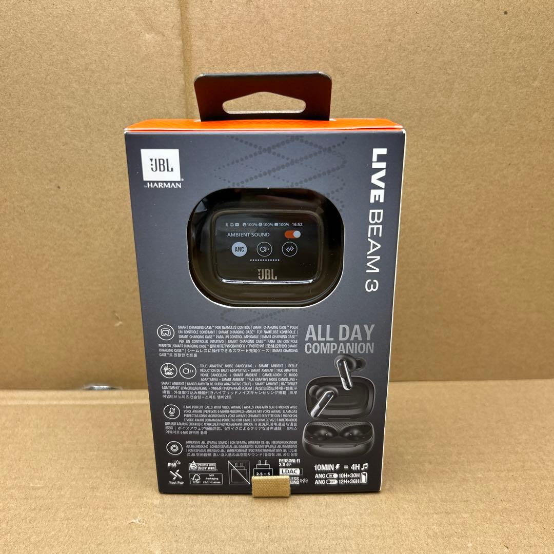 JBL LIVE BEAM 3 ワイヤレスイヤホン　ブラック