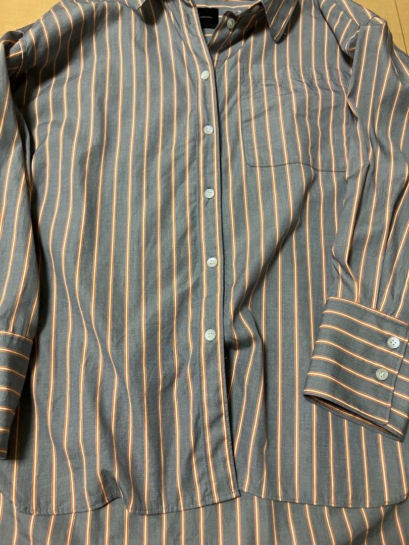 Spick and Span a&m マルチストライプシャツ　ネイビーベース