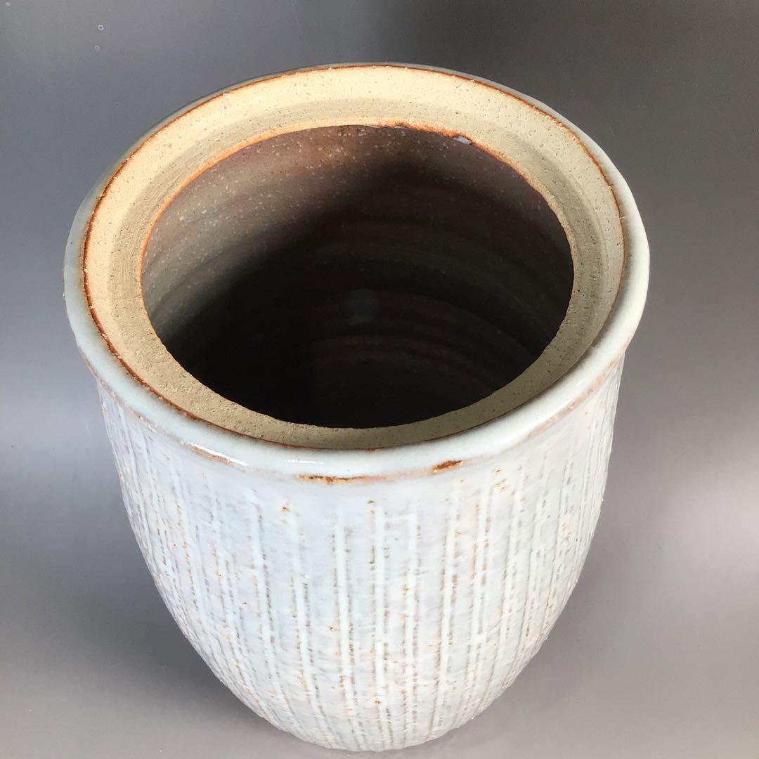 Ｎ９９５　水指　『萩焼』『天龍窯　服部要萩造』『一重口水指』　共箱　茶道具