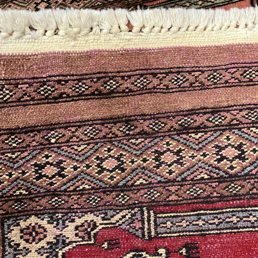 92x61cmヴィンテージ トライバルラグ手織り絨毯カシミリヤンアンテイーク絨毯
