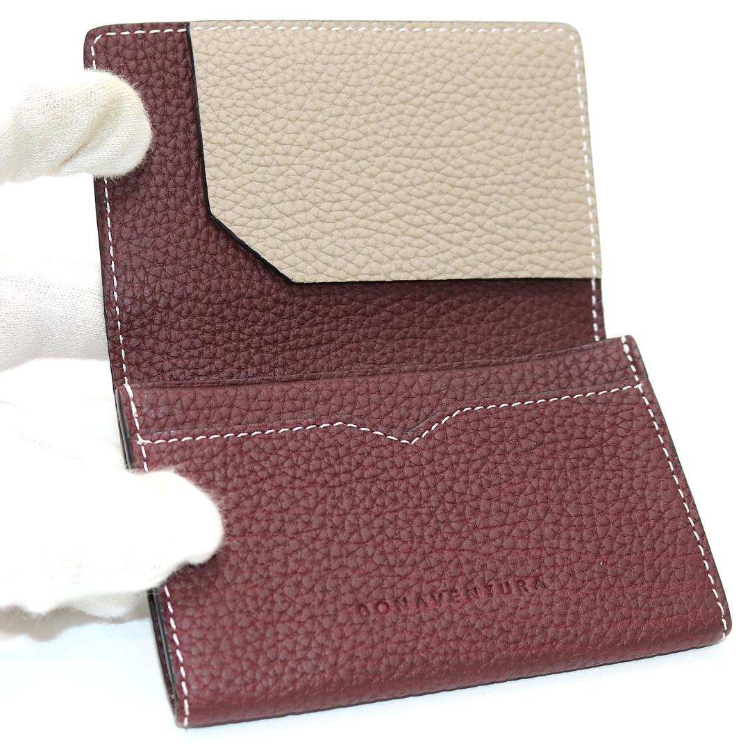 【未使用級】ボナベンチュラ スリープ付き ビジネスカードケース シュリンクレザー