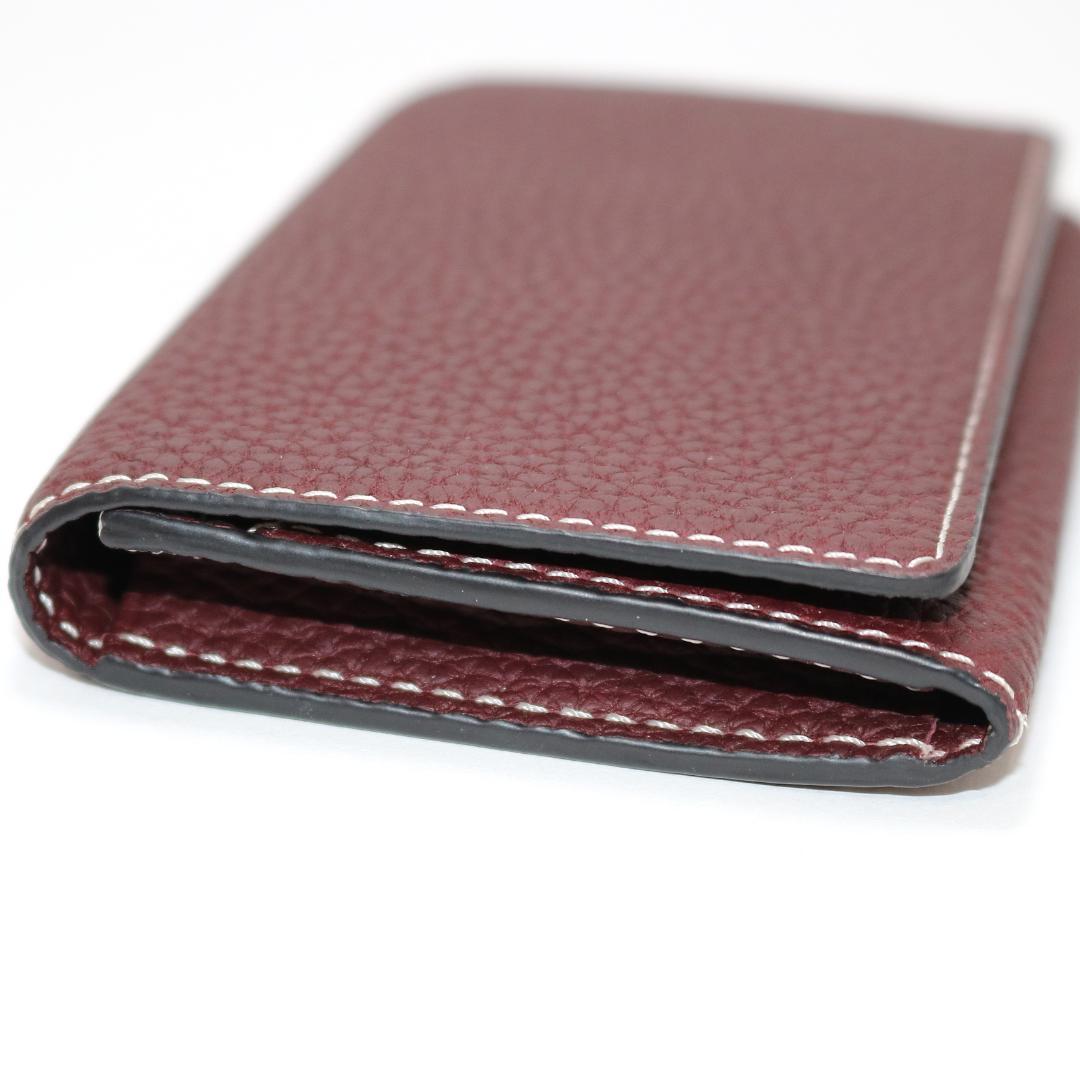 【未使用級】ボナベンチュラ スリープ付き ビジネスカードケース シュリンクレザー